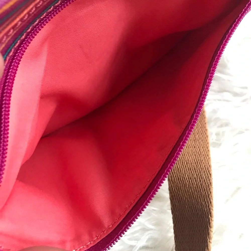 Fossil‎ Pink Striped Crossbody Bag